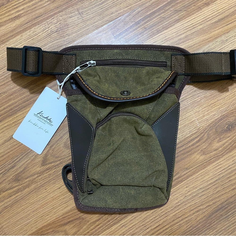Kaukko Hip Bag, Thigh Bag, Olive Green